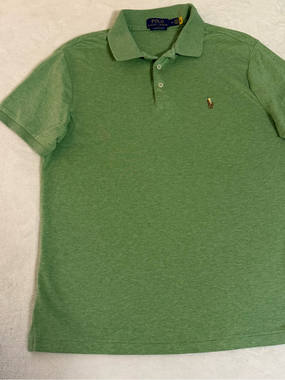 Polo Ralph Lauren Heathered Green Short-Sleeve Polo Pony